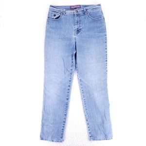 Gloria Vanderbilt Jeans Denim Cotton Womens SZ 10 Blue Straight Stretch VTG Slim